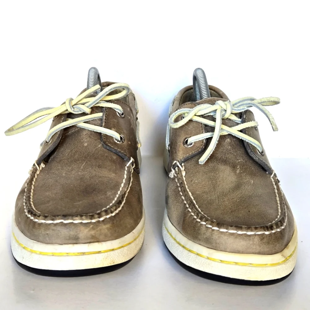 Sperry Top-Sider Cup Grey Leather Boat Shoes - Mens Size US 10 M Model #0219212